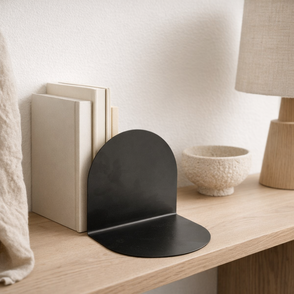 Etagère de décoration en métal noir en situation