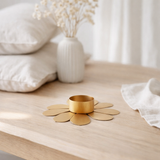 Bougie chauffe-plat marguerite en situation