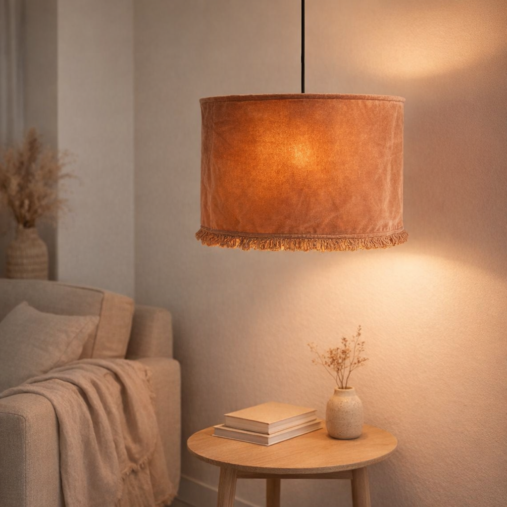 Lampe en Velours Rosalie L nude en situation