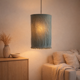 Lampe Velours Rosalie M vieux bleu en situation