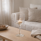 Lanterne J-Line Bougeoir Seni - verre - transparent - petit en situation