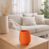 J -line Flowerpot Fiesta - Ceramics - Orange - Small - Ø 18 cm en situation