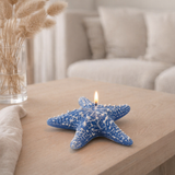 J-Line Candle Starfish Wax Bleu Petit - 2 Heures en situation