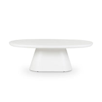 Table basse ovale en microciment Jade Castle Line 120 cm