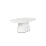 Plateau ovale en microciment de la table basse Jade