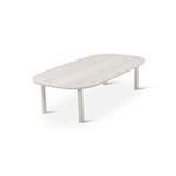 Table basse outdoor Liv Castle Line en pierre et aluminium 120 cm