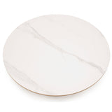Détail du plateau en céramique de la table Clarice