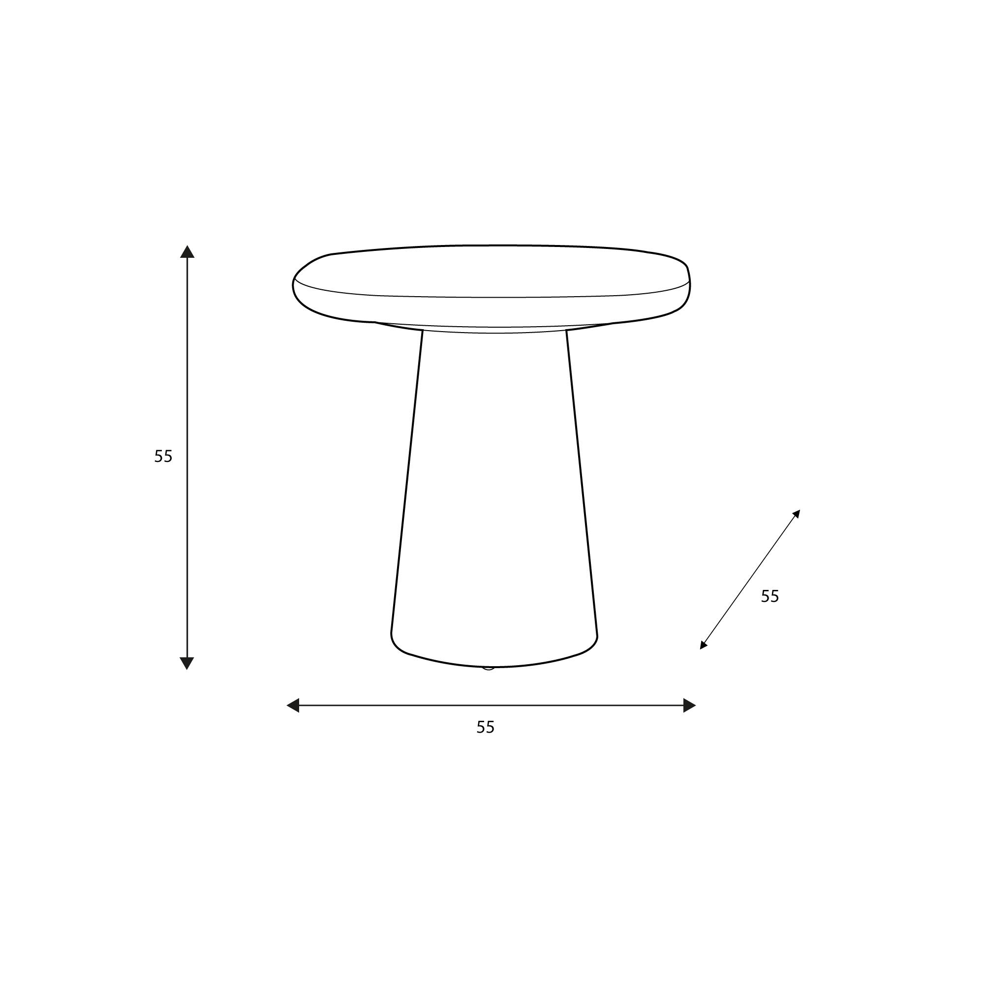 Finition microciment de la table d'appoint Jade