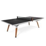Table de ping-pong Origin outdoor blanche sur une terrasse