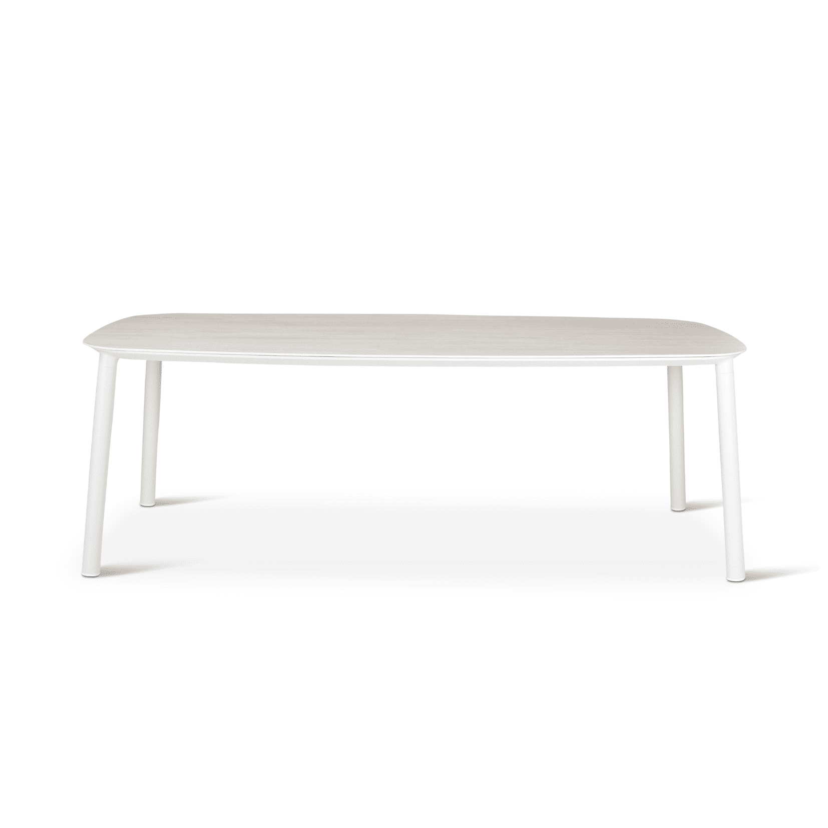 Table de repas outdoor Liv Castle Line en pierre et aluminium 220 cm