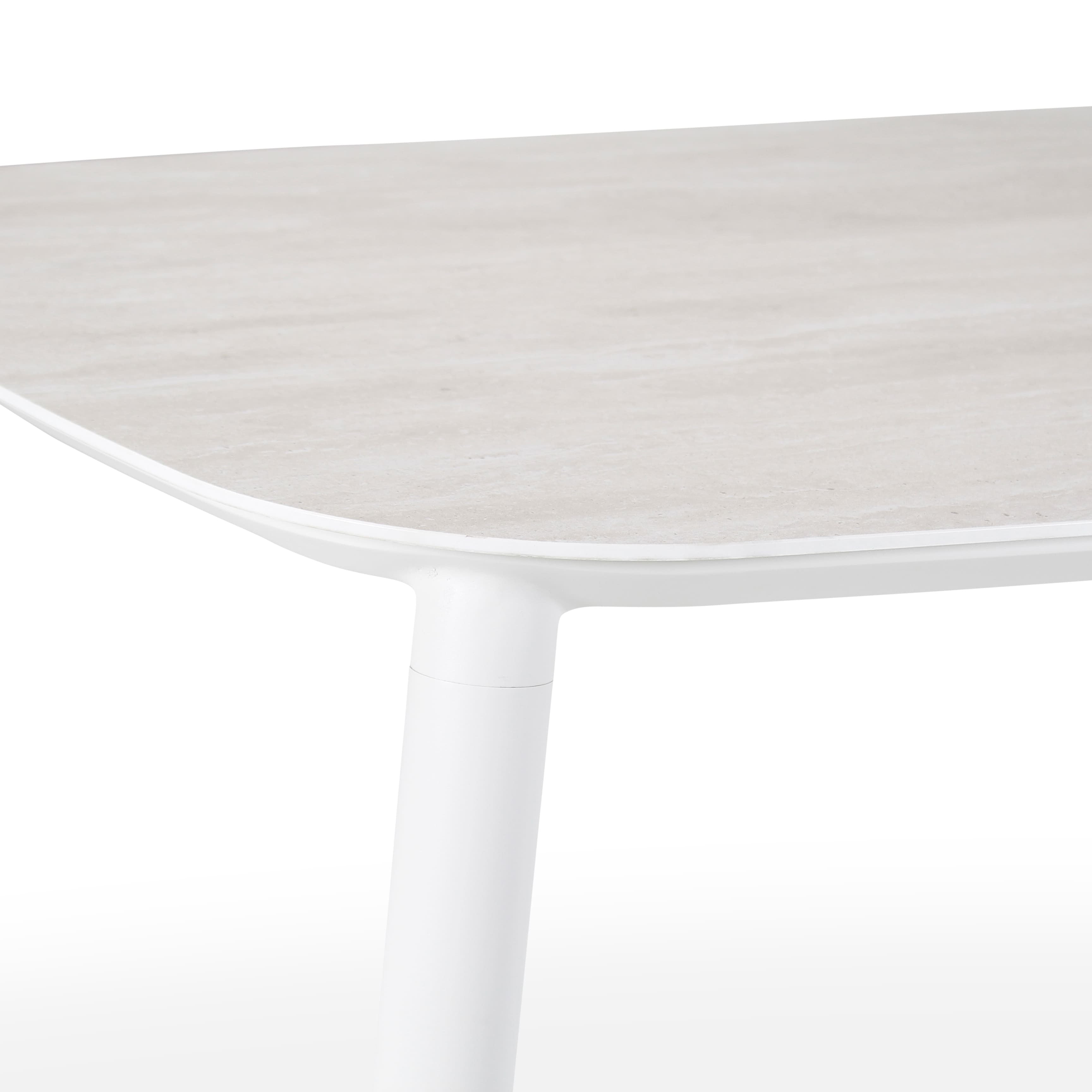 Piètement en aluminium alu-sand de la table Liv