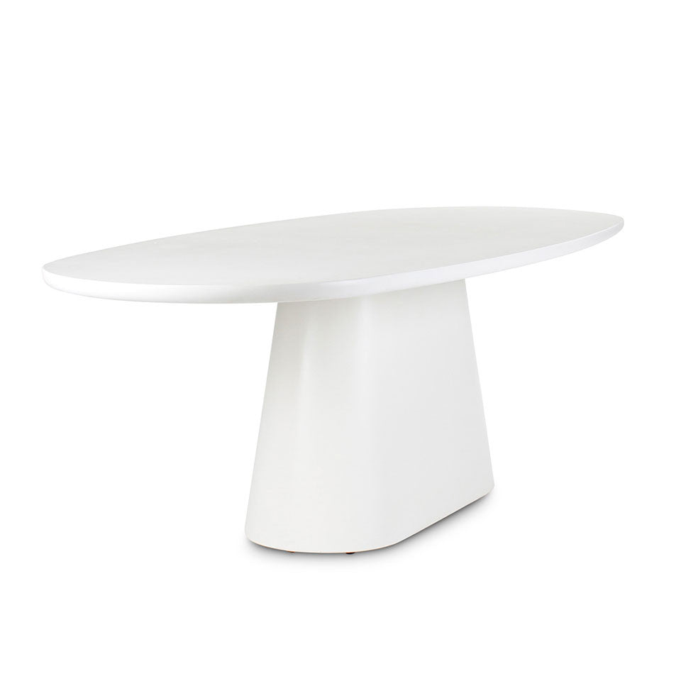 Table Jade en microciment vue de profil