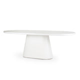 Plateau ovale en microciment de la table Jade