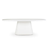 Table à manger ovale en microciment Jade Castle Line 220 cm