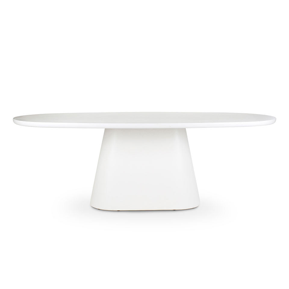 Table à manger ovale en microciment Jade Castle Line 220 cm