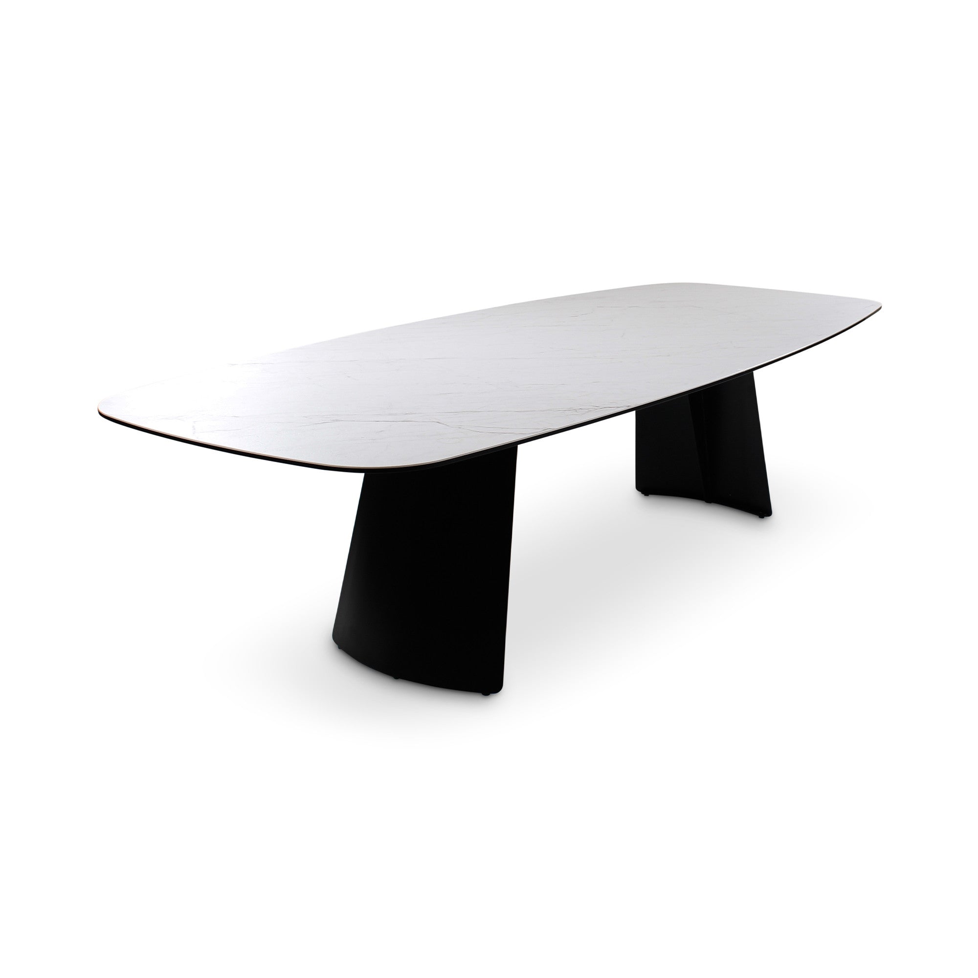 Vue de profil de la table Tibet en céramique