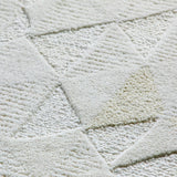 Détails des bouclettes et fils coupés du tapis Bhoutan