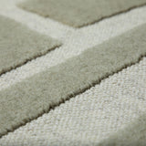 Tapis Varèse en laine, design géométrique et coloris sauge