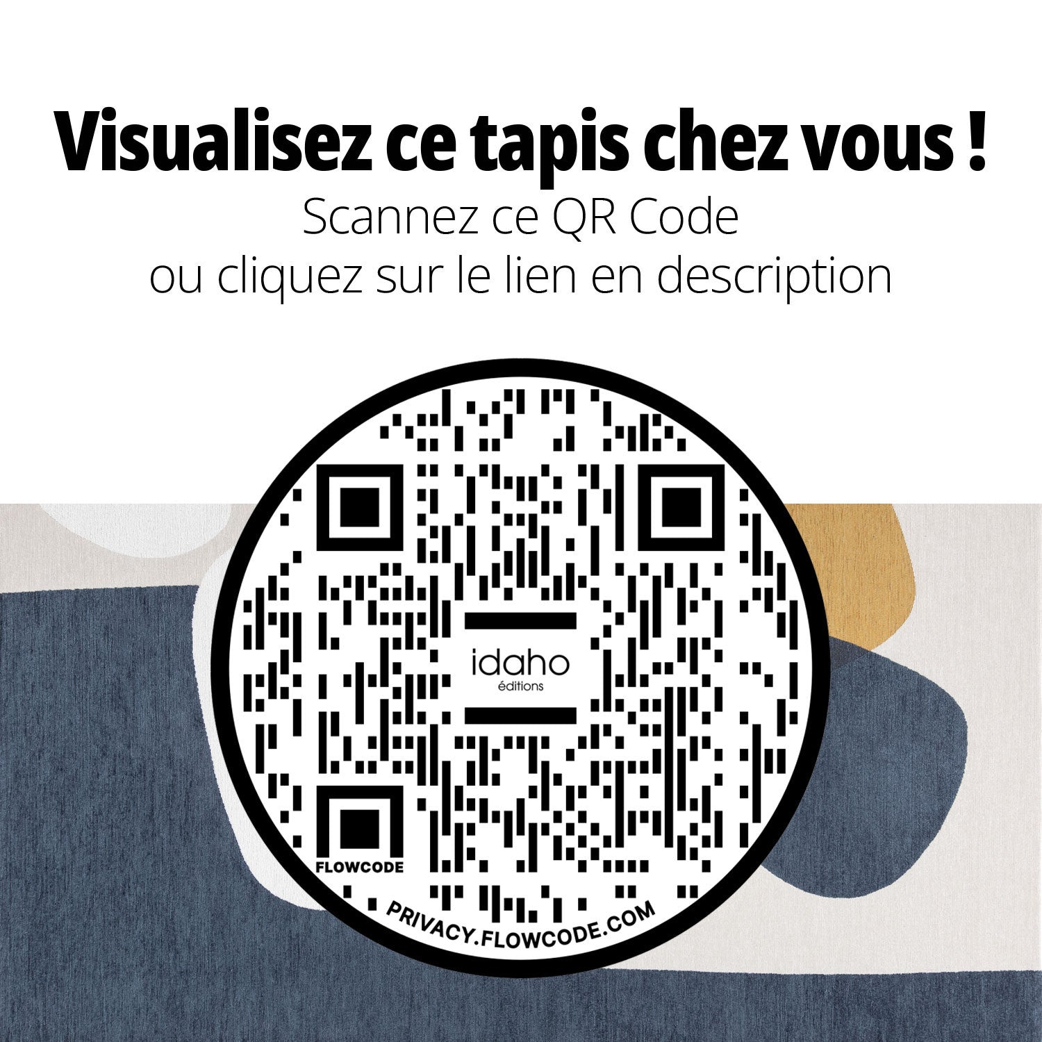 Tapis Etretat Bleu