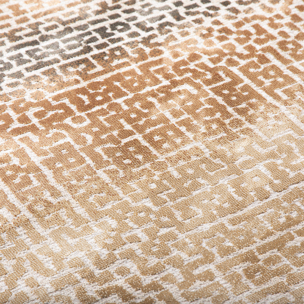 Tapis Laby motif graphique marron