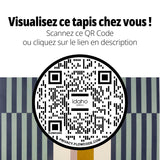 Tapis Madrague multicolore avec rayures bleu et vert