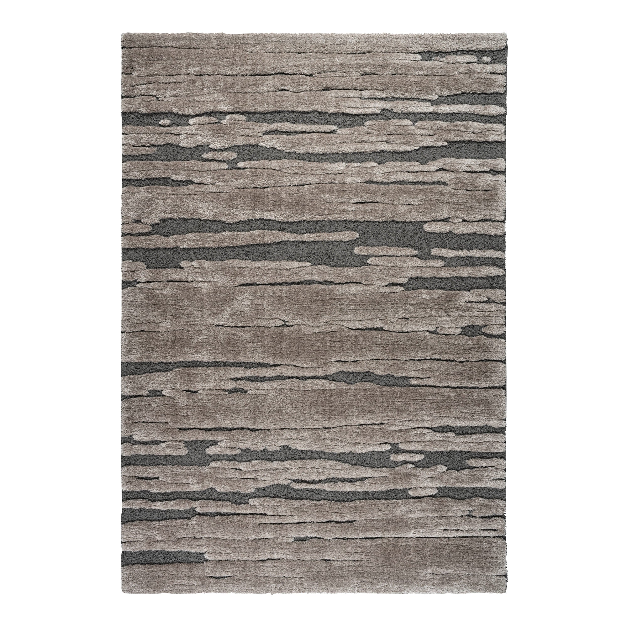 Version raclin du tapis Riga, coins arrondis pour une esthétique douce
