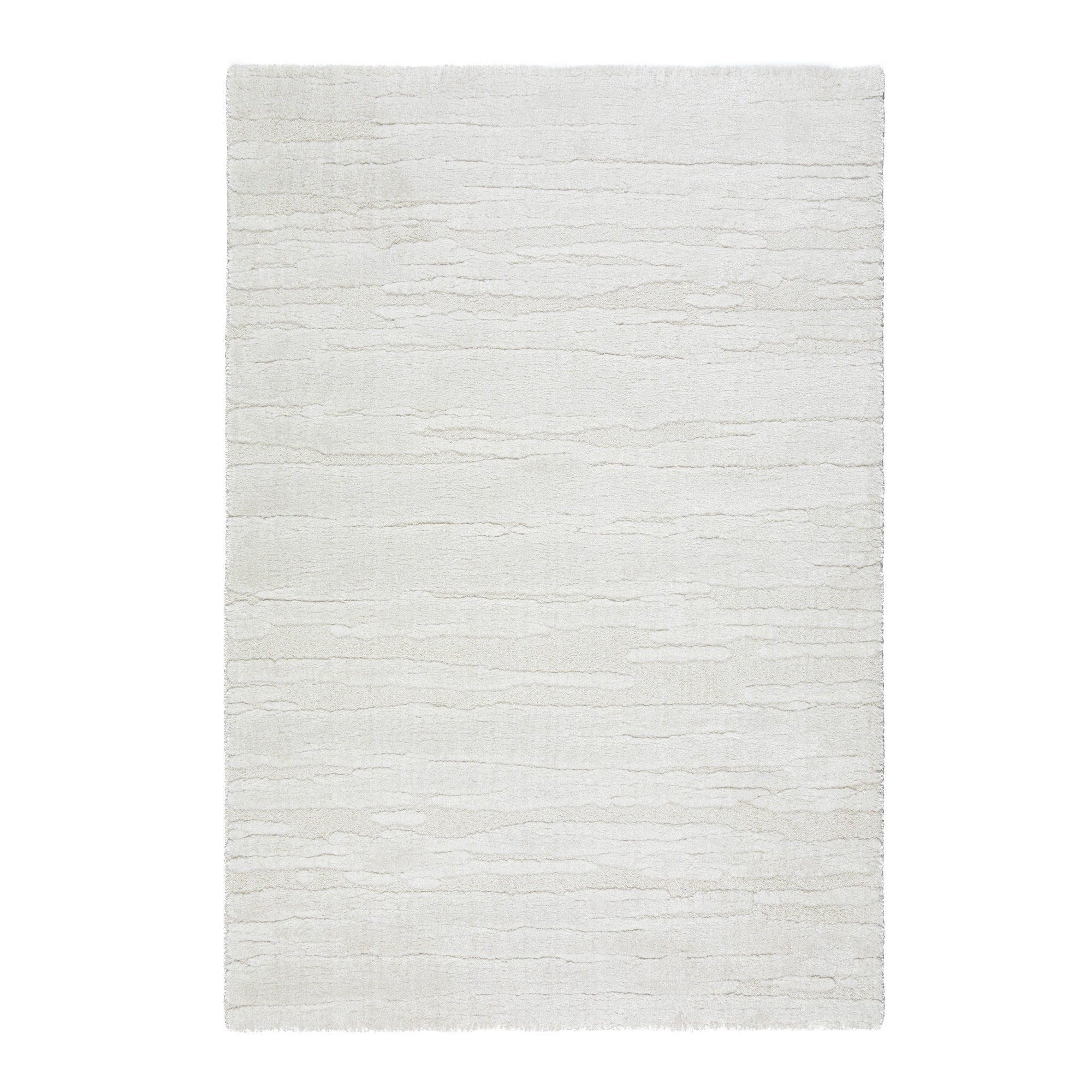 Tapis rectangle Riga, texture gaufrée et couleur sable