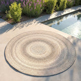 Tapis rond Varanasi Écru
