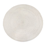 Tapis rond Varanasi Écru