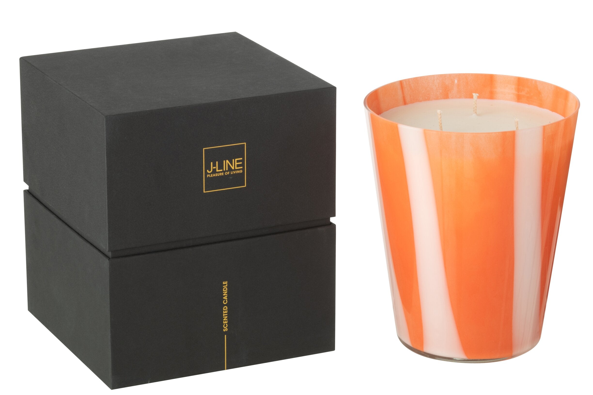 Bougie parfumée Noa Stripes orange 95h