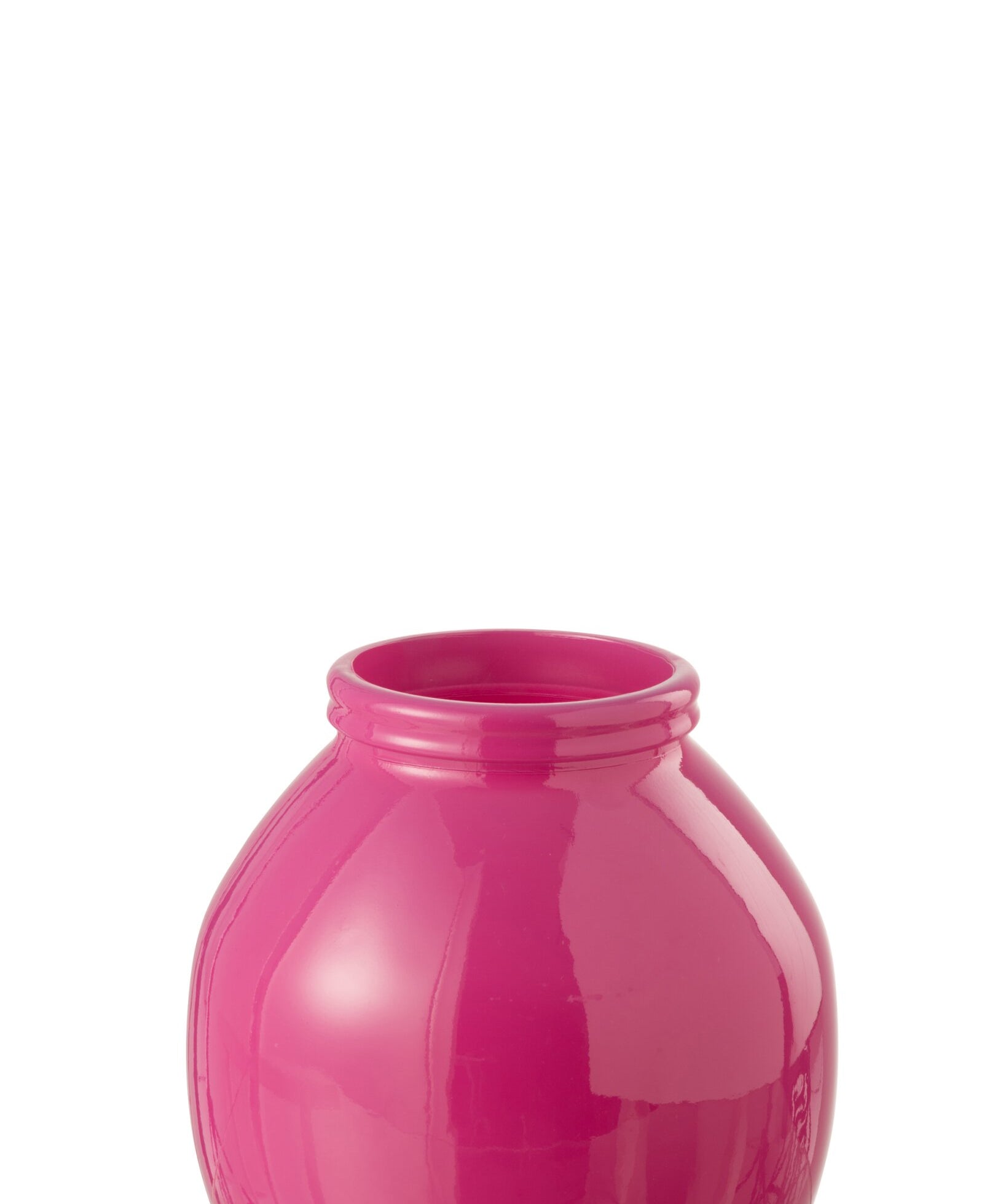 Vase en verre rose Ø 21 cm