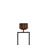 Photophore J-Line sur pied verre marron petit